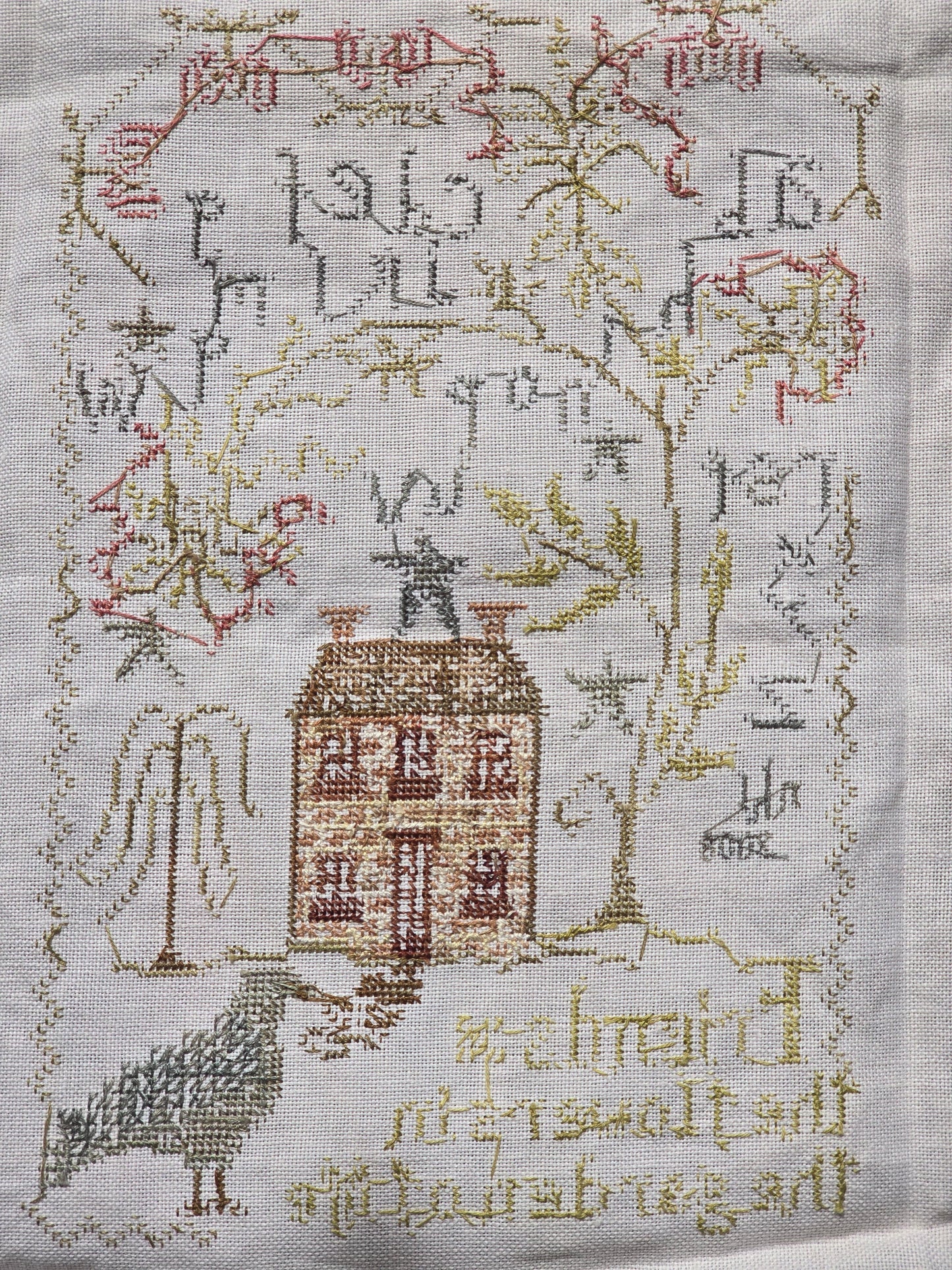 Blackbird Designs - Garden of Life - Completed Cross Stitch