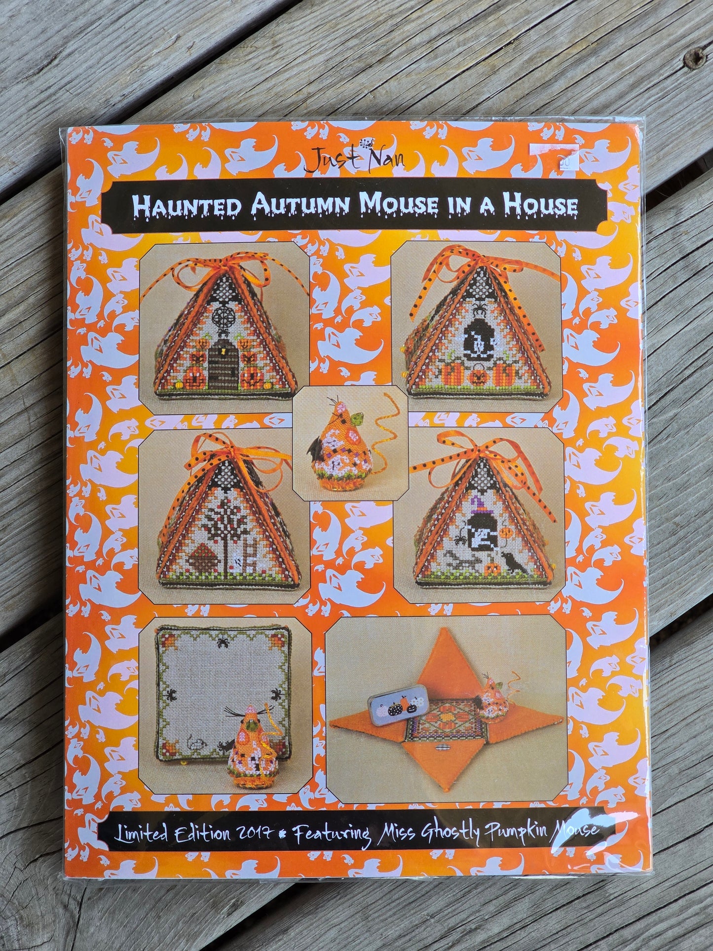 Just Nan - Haunted Autumn Mouse In A House - Limited Edition 2017 - Cross Stitch Pattern