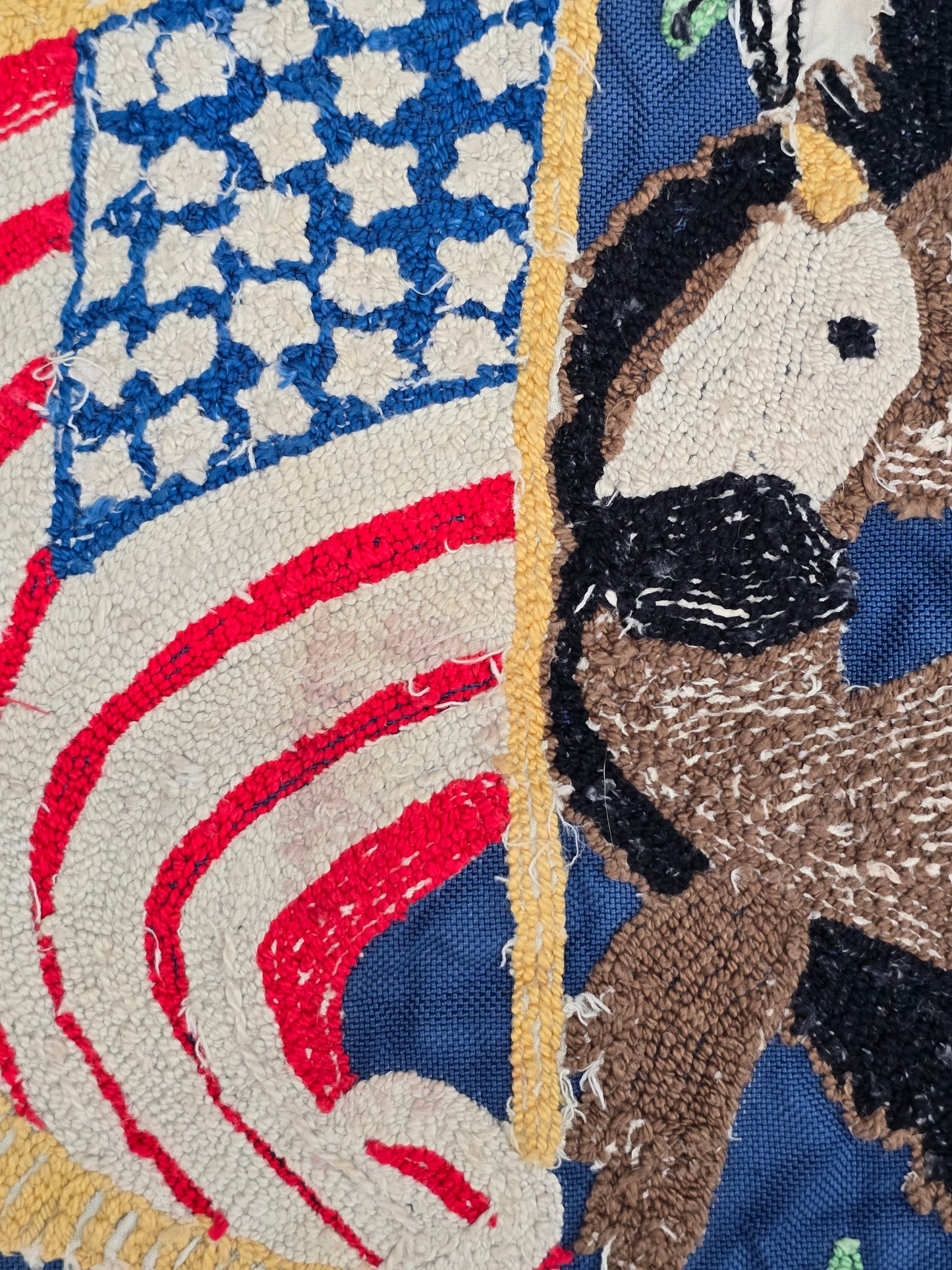 God Bless America Hooked Piece - Home Decor