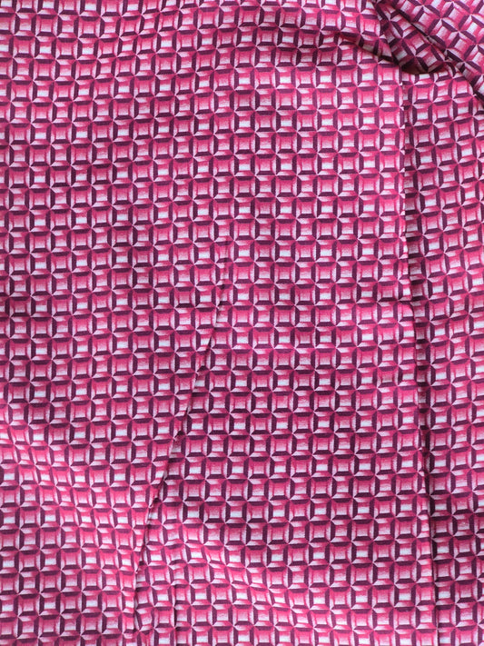 Vintage - Red Squares - Quilting Fabric - 1 1/2 Yards