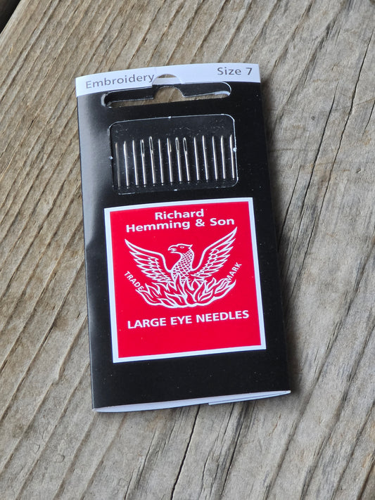 Richard Hemming & Son - Sewing Needles - Embroidery - Size 7