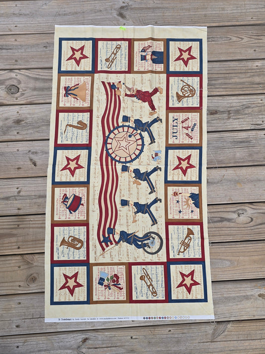 Moda - Sandy Gervais - 76 Trombones - Quilting Fabric - 2/3 Yard Panel