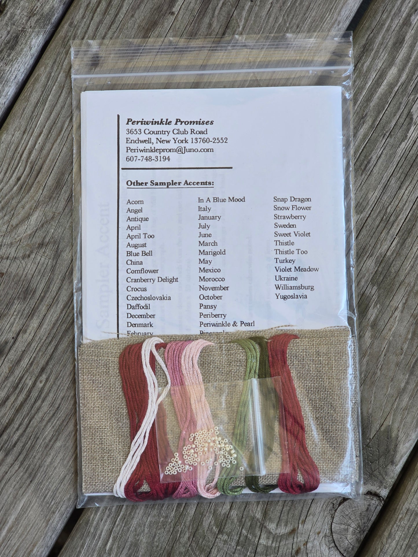 Periwinkle Promises - Bouquet Sampler Accent - Sampler Accents - Cross Stitch Kit