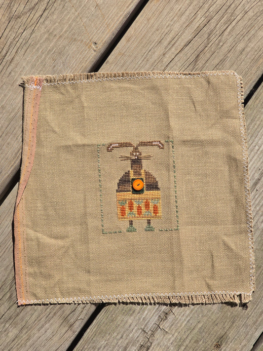 Heart in Hand - Wool Whimsy - Harriet - Completed Cross Stitch