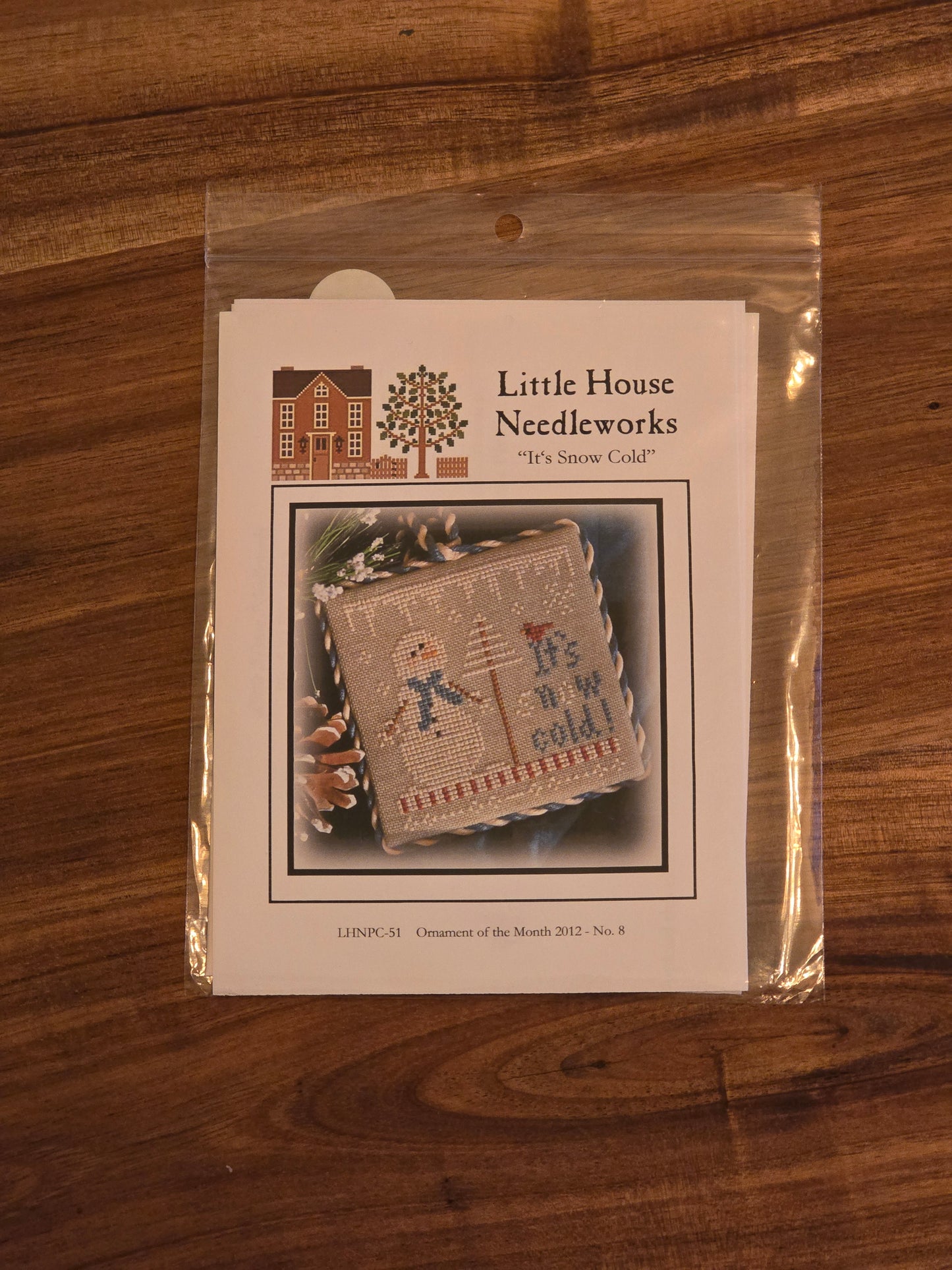 Little House Needleworks - Ornament of the Month 2012 - It's Snow Cold - No. 8 - Cross Stitch Pattern