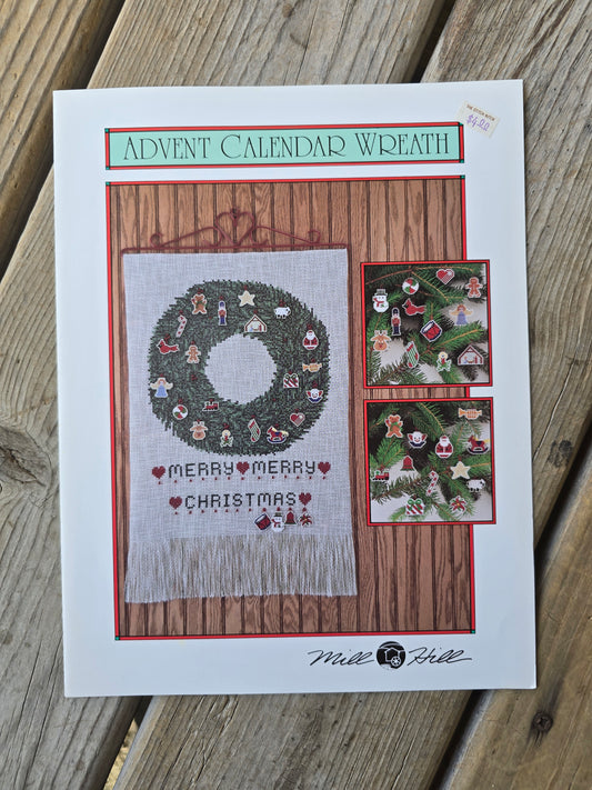 Mill Hill - Advent Calendar Wreath - Cross Stitch Pattern Leaflet