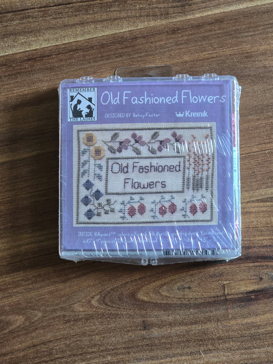 Kreinik - Remember the Ladies - Old Fashioned Flowers - Cross Stitch Kit