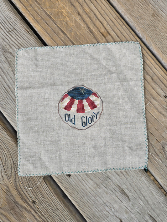 Heart in Hand - Independence Day Roundabout- Completed Cross Stitch
