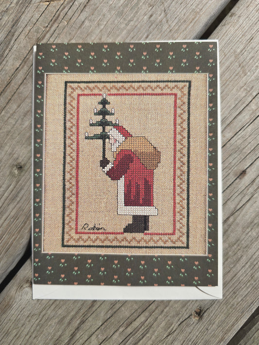 MPR Associates - Old St. Nick Card - Cross Stitch Pattern