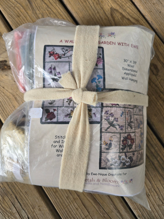 Petals and Blooms - A Walk in the Garden with Ewe - Wall Hanging Wool Kit