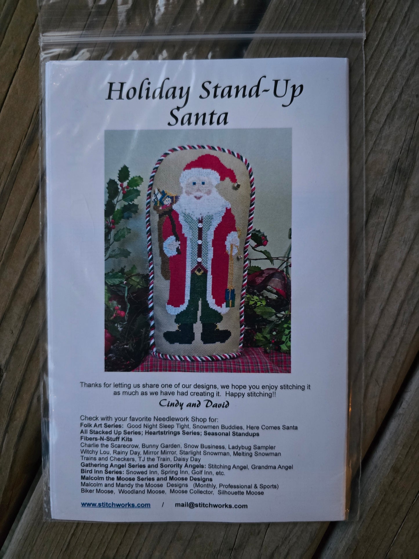 The Stitchworks - Holiday Stand-Up Santa - Cross Stitch Pattern