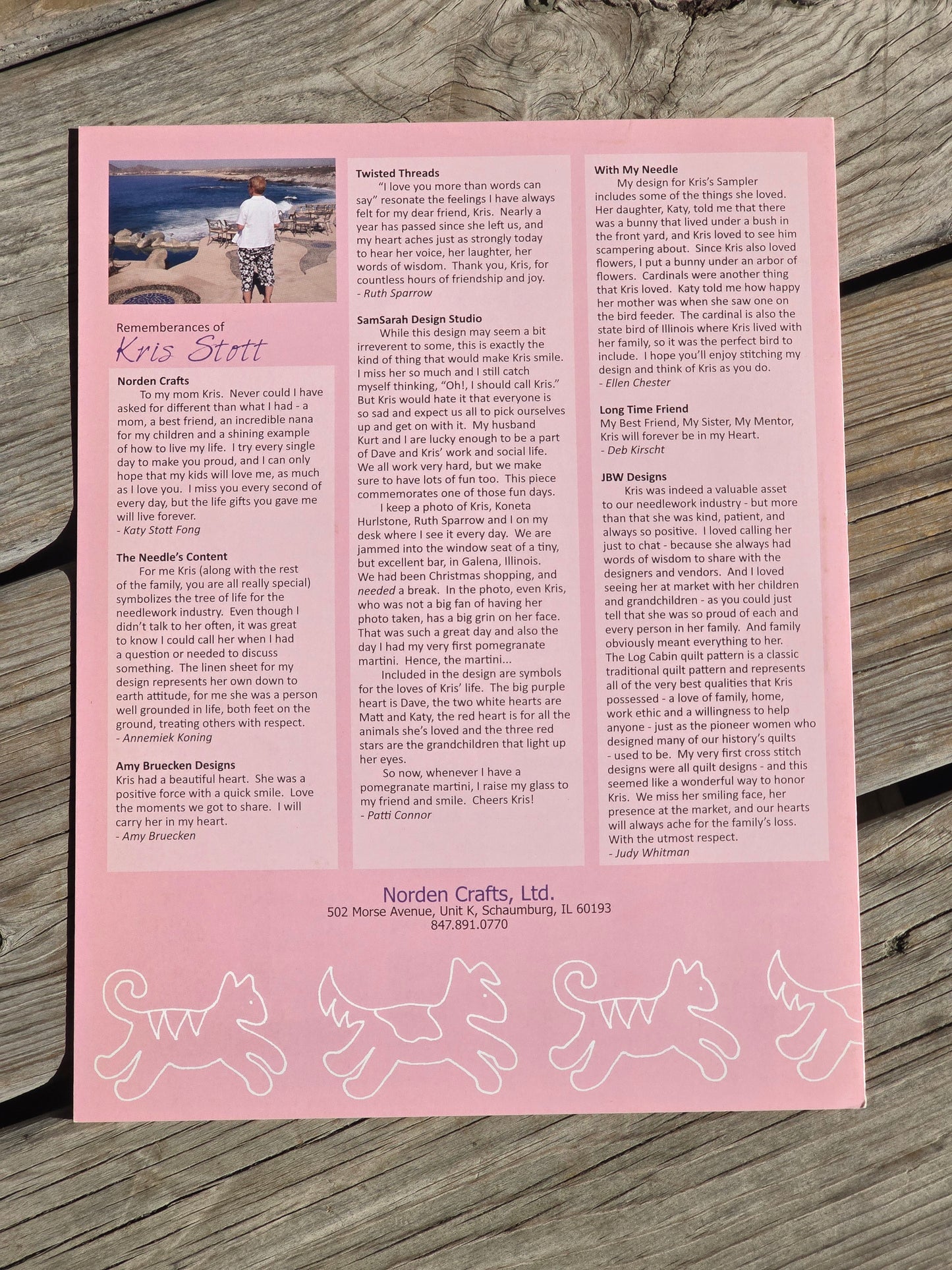 Norden Crafts, Ltd. - Kris's Stitches - From the Heart - Chart One - Cross Stitch Pattern