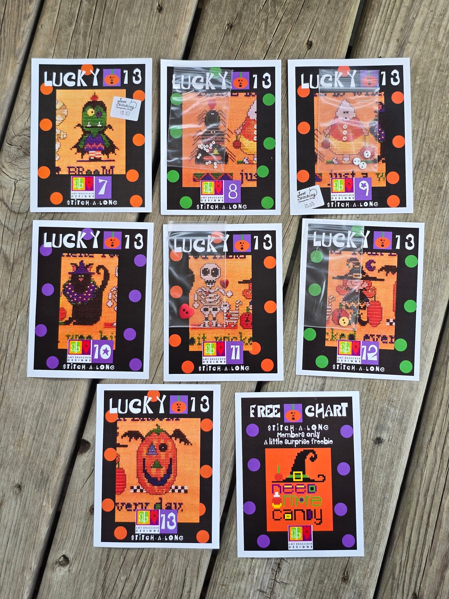 Amy Bruecken Designs - Lucky 13 - Partially Completed Cross Stitch