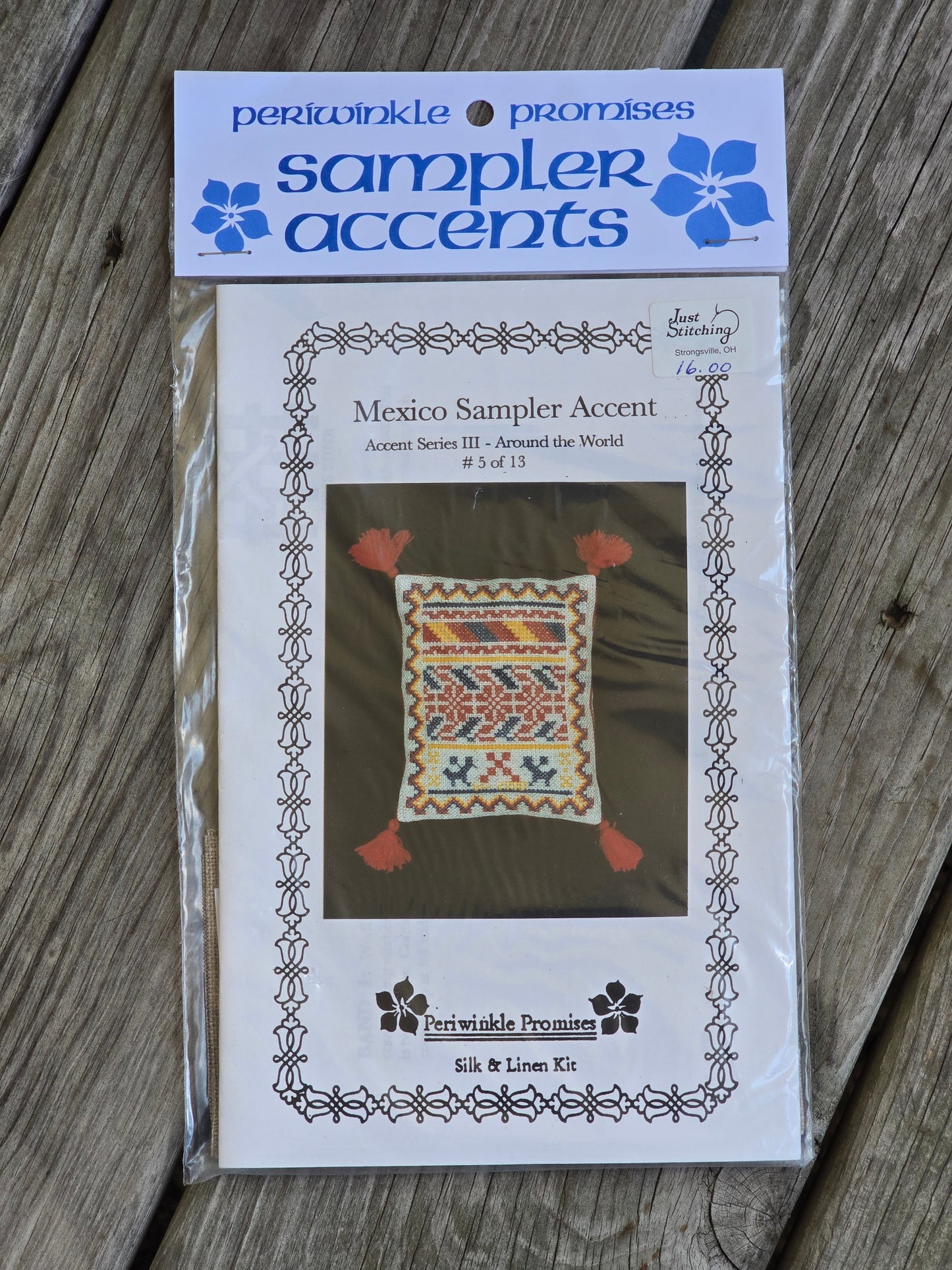 Periwinkle Promises - Mexico Sampler Accent - Sampler Accents - Cross Stitch Kit