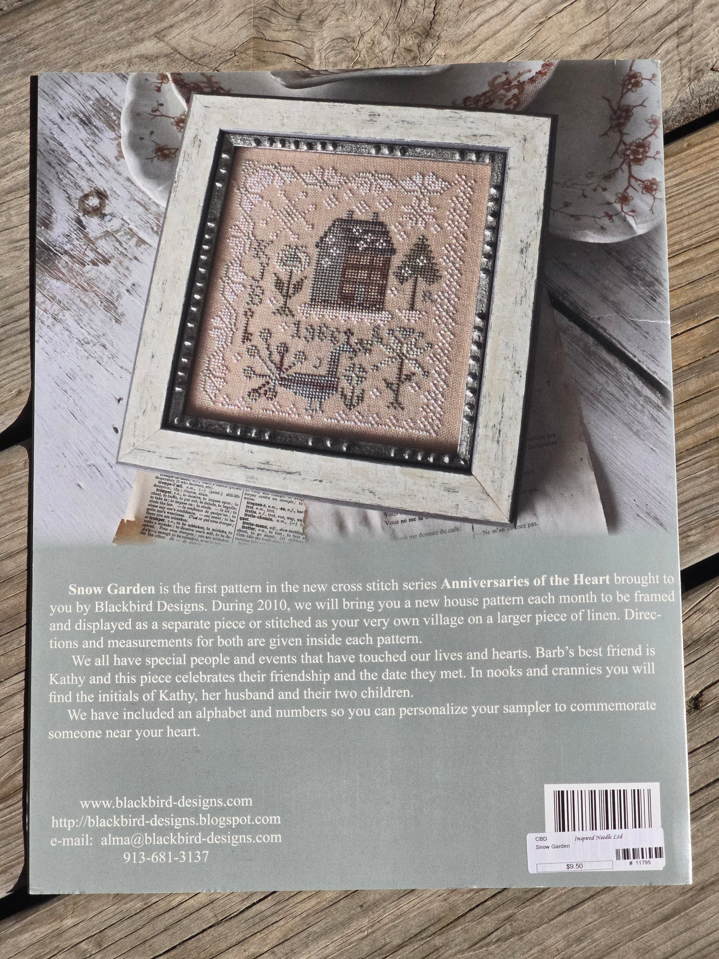 Blackbird Designs - Snow Garden - Anniversaries of the Heart Pattern 1 - Cross Stitch Pattern