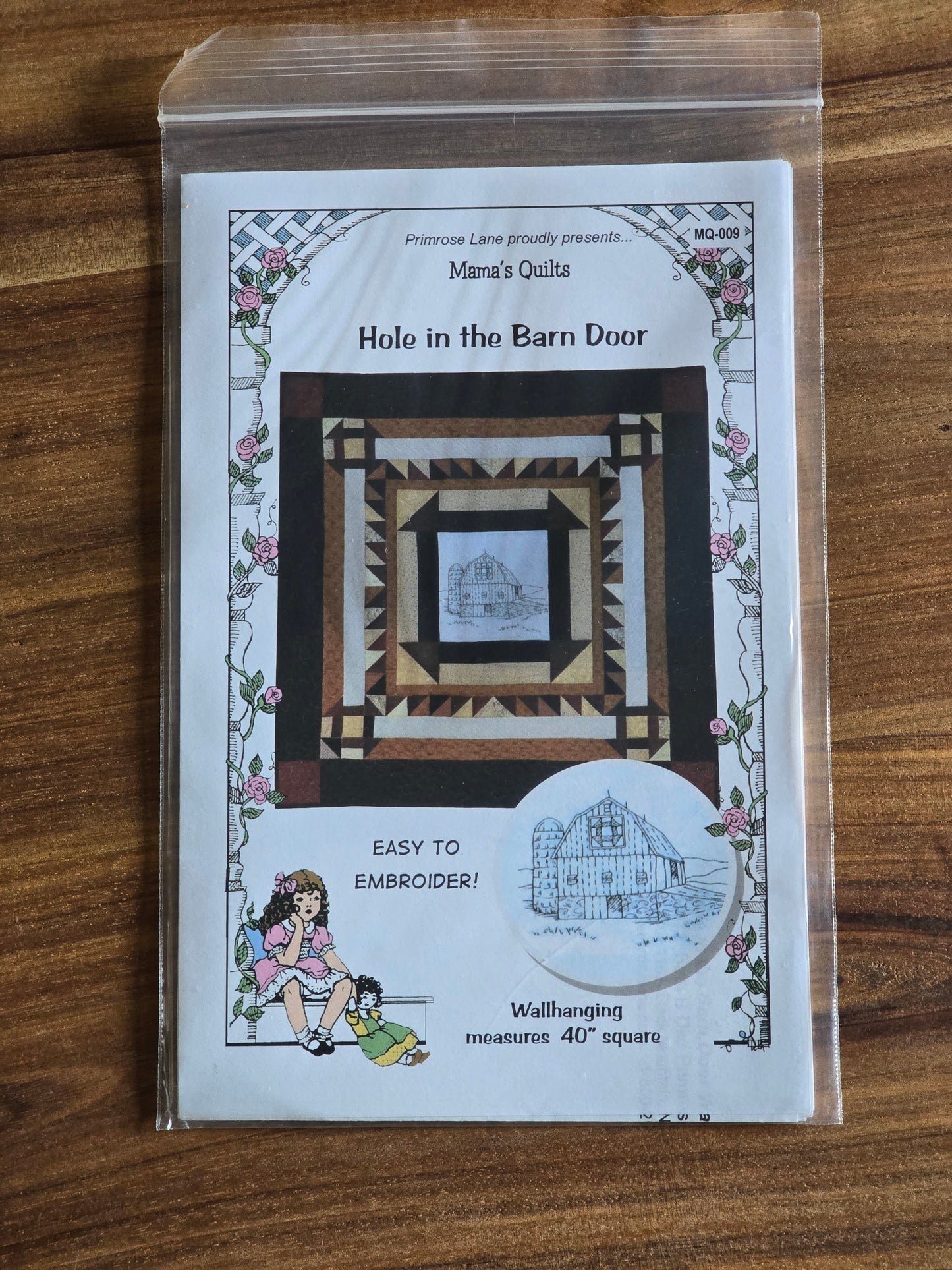 Primrose Lane - Hole in the Barn Door - Embroidery and Quilt Pattern
