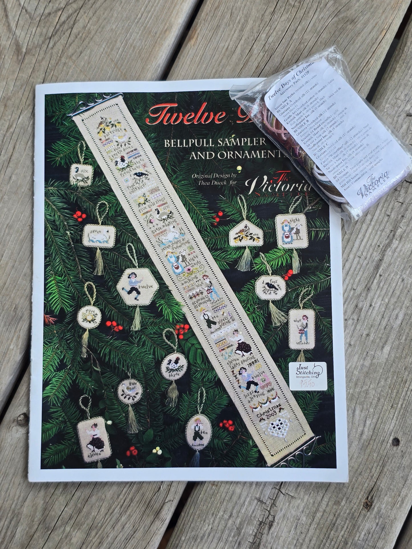 The Victoria Sampler - Twelve Days - Bellpull Sampler and Ornaments - Cross Stitch Pattern