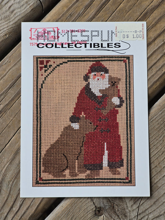 Homespun Collectibles - Santa with Bears - #48 - Cross Stitch Pattern