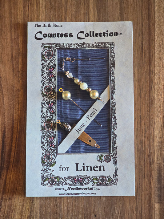 Needleworks Inc. - The Birth Stone Countess Collection for Linen - June - Pearl