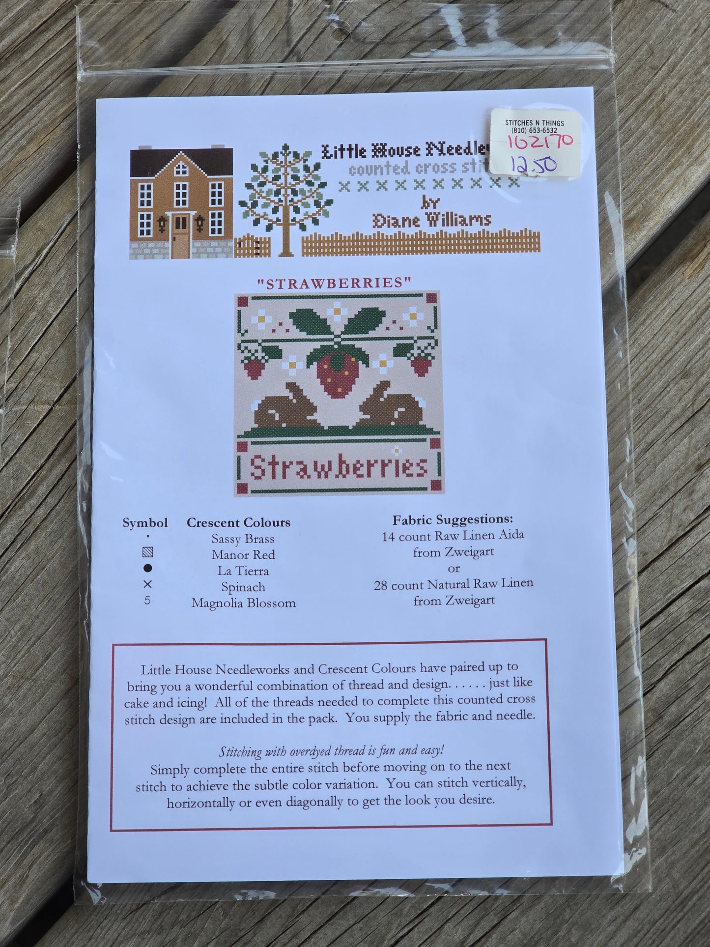 Little House Needleworks - Strawberries - Cross Stitch Pattern