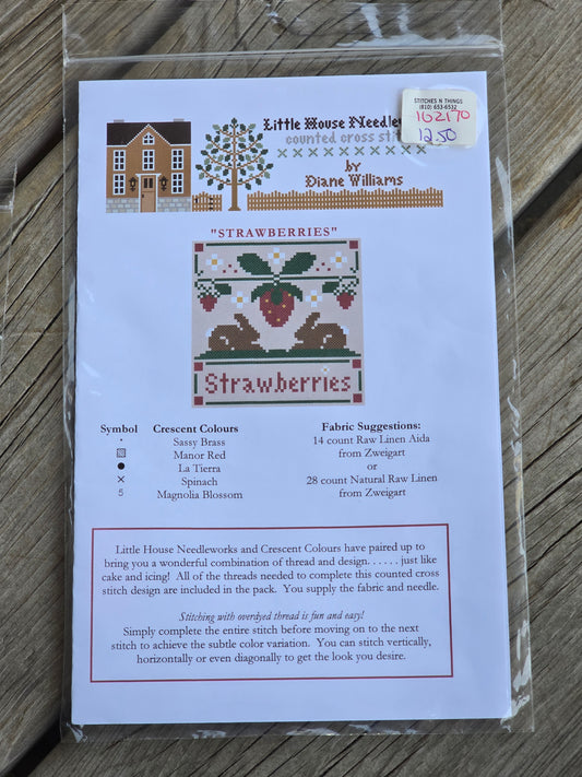 Little House Needleworks - Strawberries - Cross Stitch Pattern