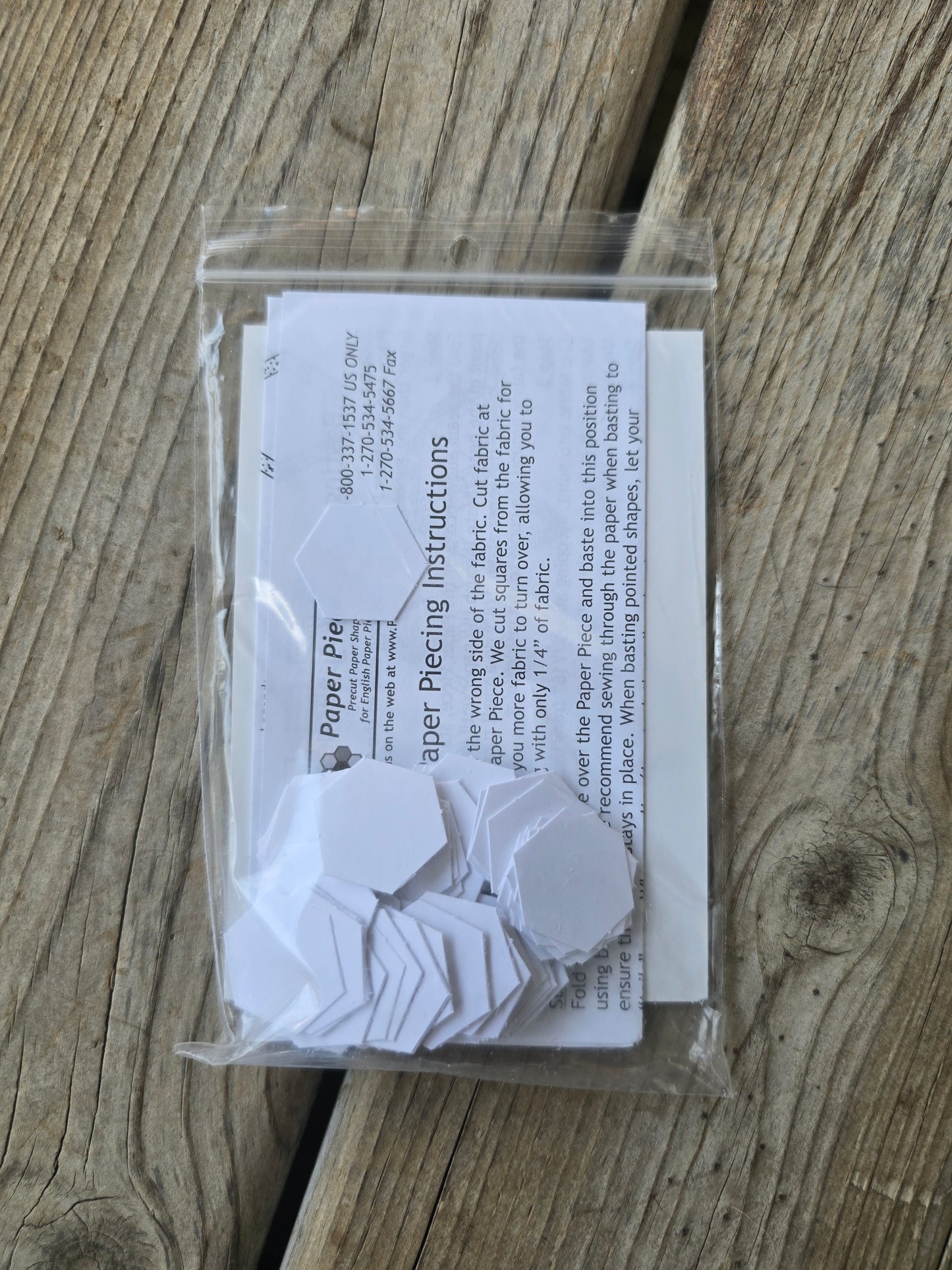 Paper Pieces - 1/2" Hexagon - 125 Pieces