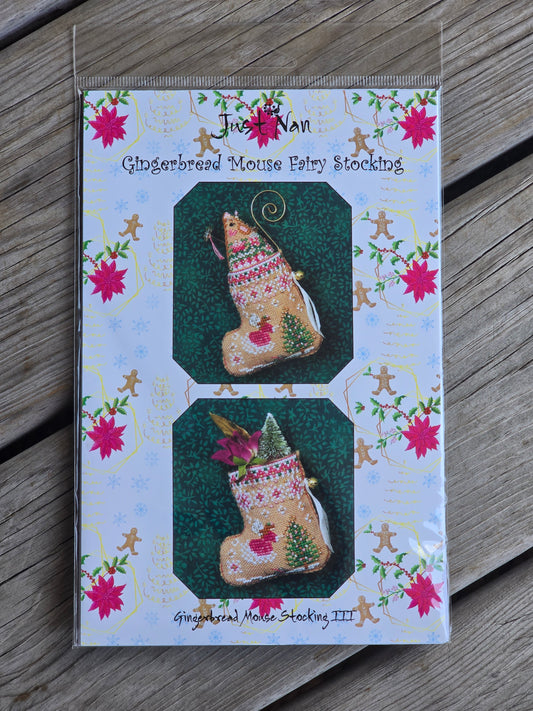 Just Nan - Gingerbread Mouse Fairy Stocking - Gingerbread Mouse Stocking III - Cross Stitch Pattern