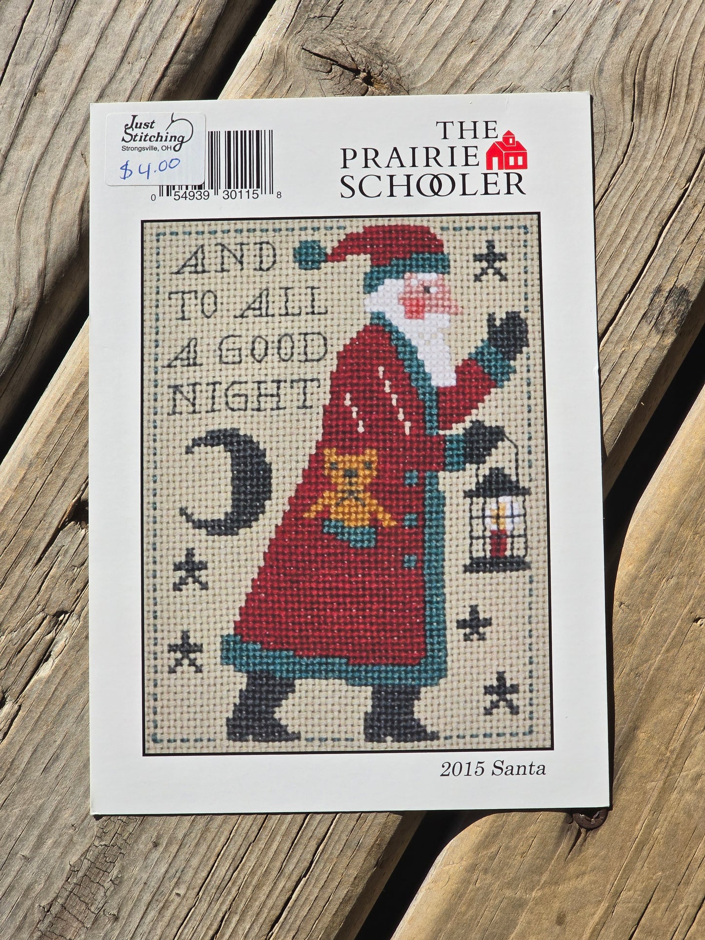 The Prairie Schooler - 2015 Santa - Cross Stitch Pattern