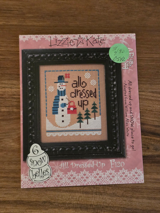 Lizzie Kate - A Flip It Series - 6 Snow Belles - All Dressed Up - F120 - Cross Stitch Pattern
