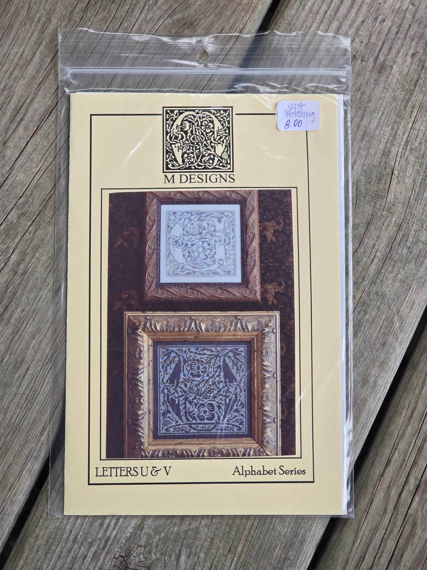 M Designs - Alphabet Series - Letters U & V - Cross Stitch Pattern