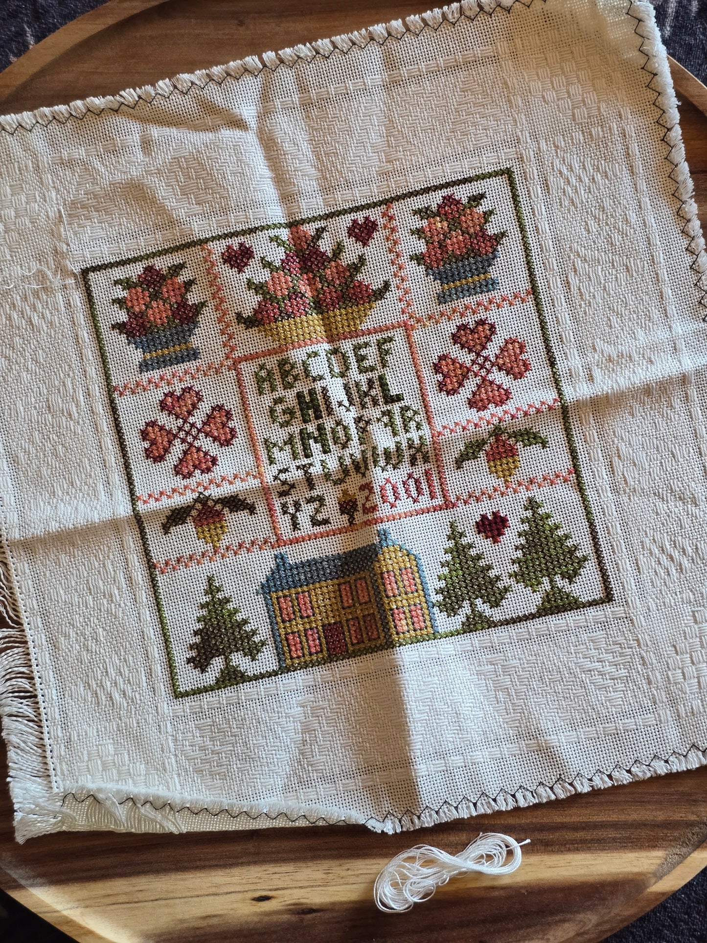Threads Through Time - Sampler - Completed Cross Stitch