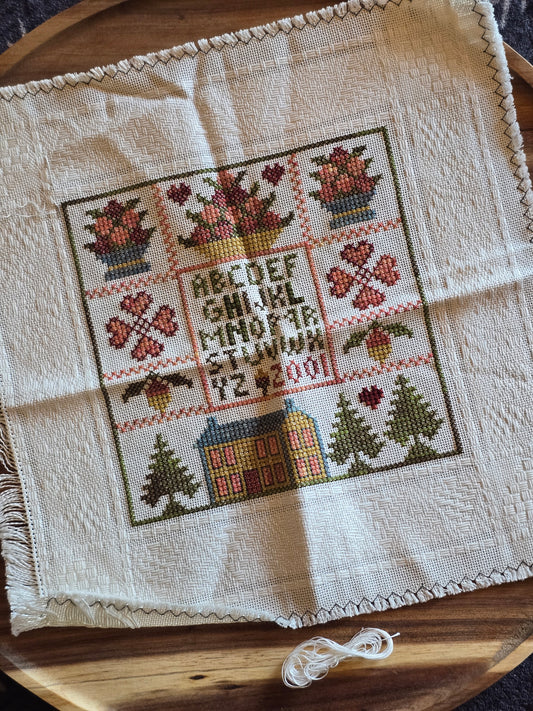 Threads Through Time - Sampler - Completed Cross Stitch